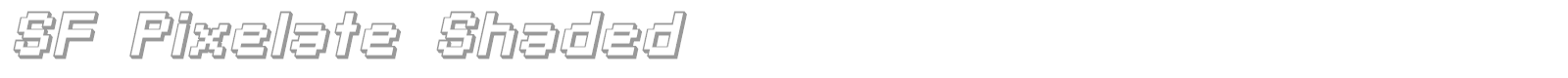 SF Pixelate font preview